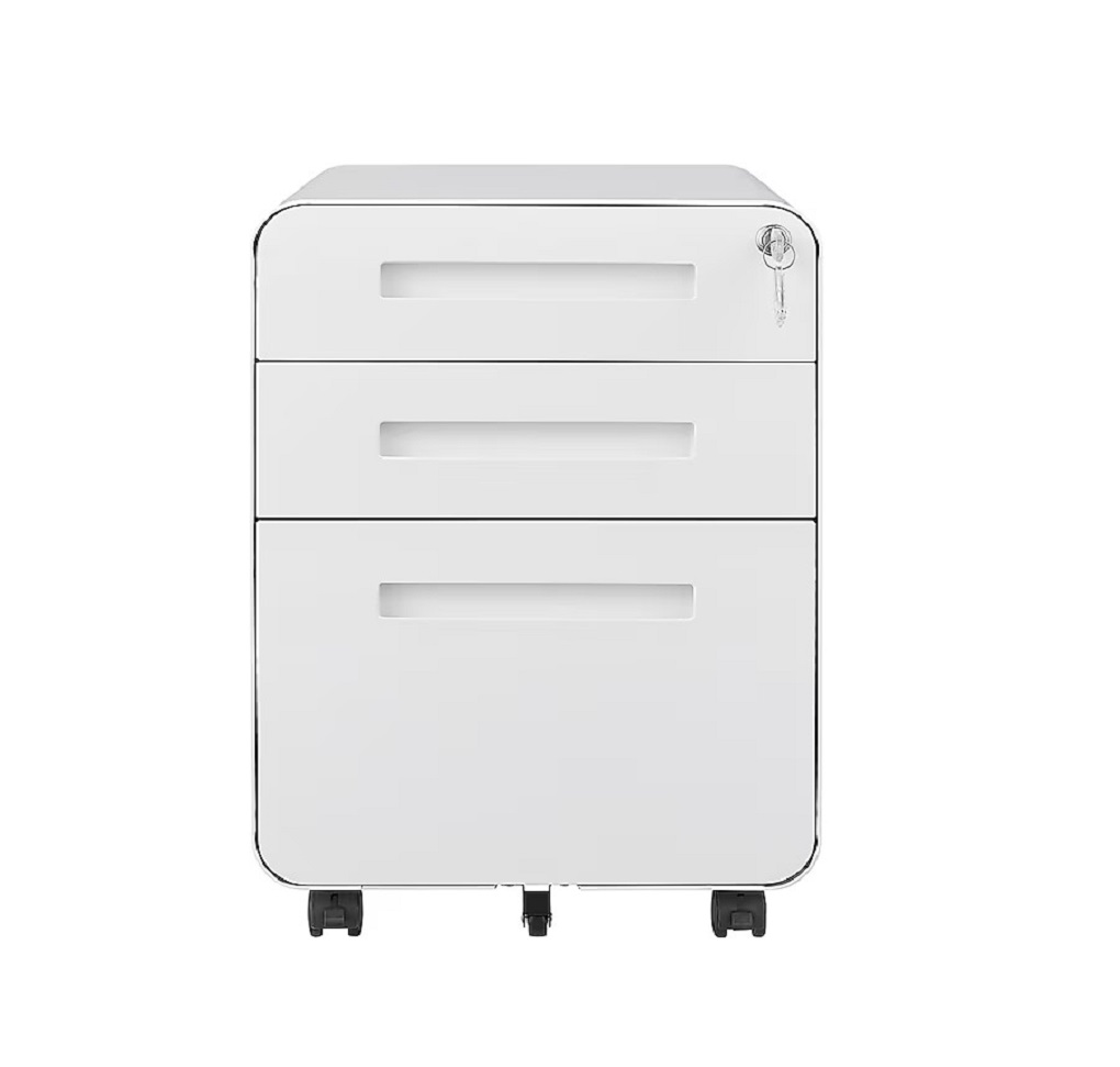 MINNO Arc-edge Three Drawers Steel Filing Cabinet