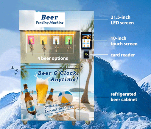 Draft beer vending machine