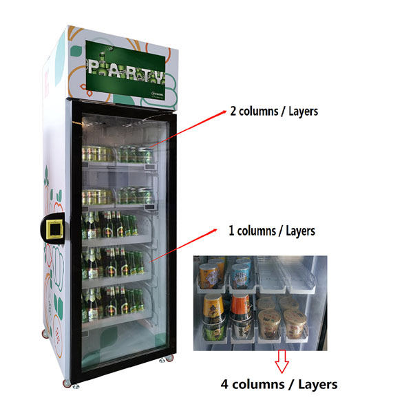Single door smart fridge vending machine