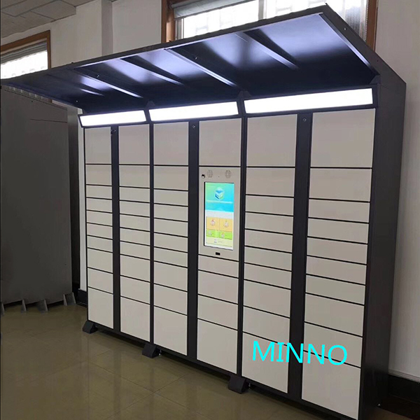 Minno Outdoor Smart Parcel Locker Metal Steel Automatic Package Locker Express delivery station