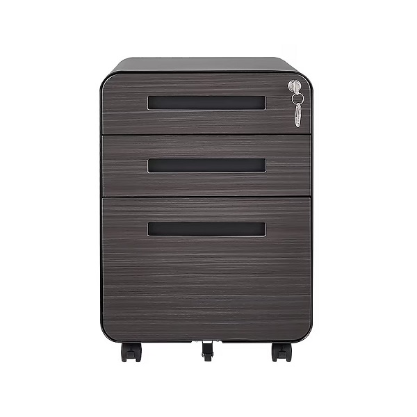 MINNO Arc-edge Three Drawers Steel Filing Cabinet