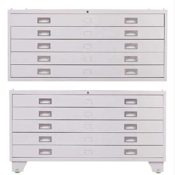 MINNO 5-Drawer Steel Flat File Cabinet