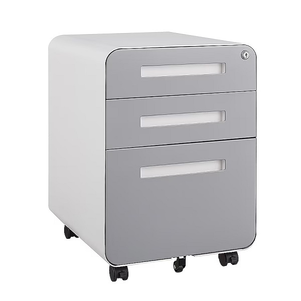 MINNO Arc-edge Three Drawers Steel Filing Cabinet