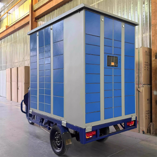 Minno Smart Electric Trike-Mounted Mobile Parcel Locker Outdoor Smart Metal Steel Automatic Package Locker