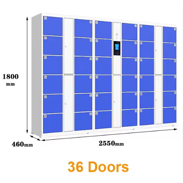 Minno Smart Electronic Bar Code Self-Service Storage Locker Halfway Function  Luggage Locker for Supermarket