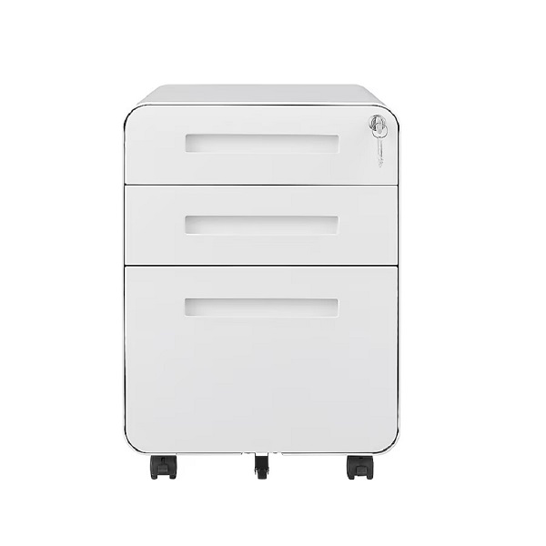 MINNO Arc-edge Three Drawers Steel Filing Cabinet