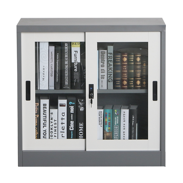 MINNO Sliding Glass Storage Cabinet