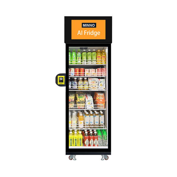 Single door smart fridge vending machine