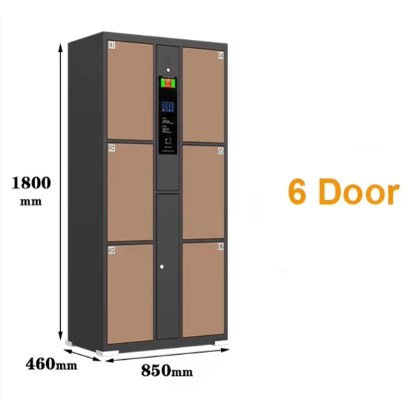 Minno Smart Electronic Bar Code Self-Service Storage Locker Halfway Function  Luggage Locker for Supermarket