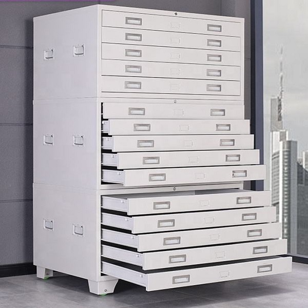 MINNO 5-Drawer Steel Flat File Cabinet
