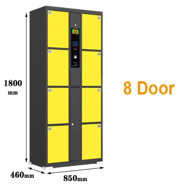 Minno Smart Electronic Bar Code Self-Service Storage Locker Halfway Function  Luggage Locker for Supermarket
