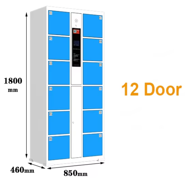 Minno Smart Electronic Bar Code Self-Service Storage Locker Halfway Function  Luggage Locker for Supermarket